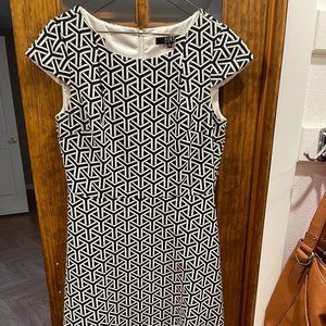 Alex Marie Dress, Black and Beige, Size 10